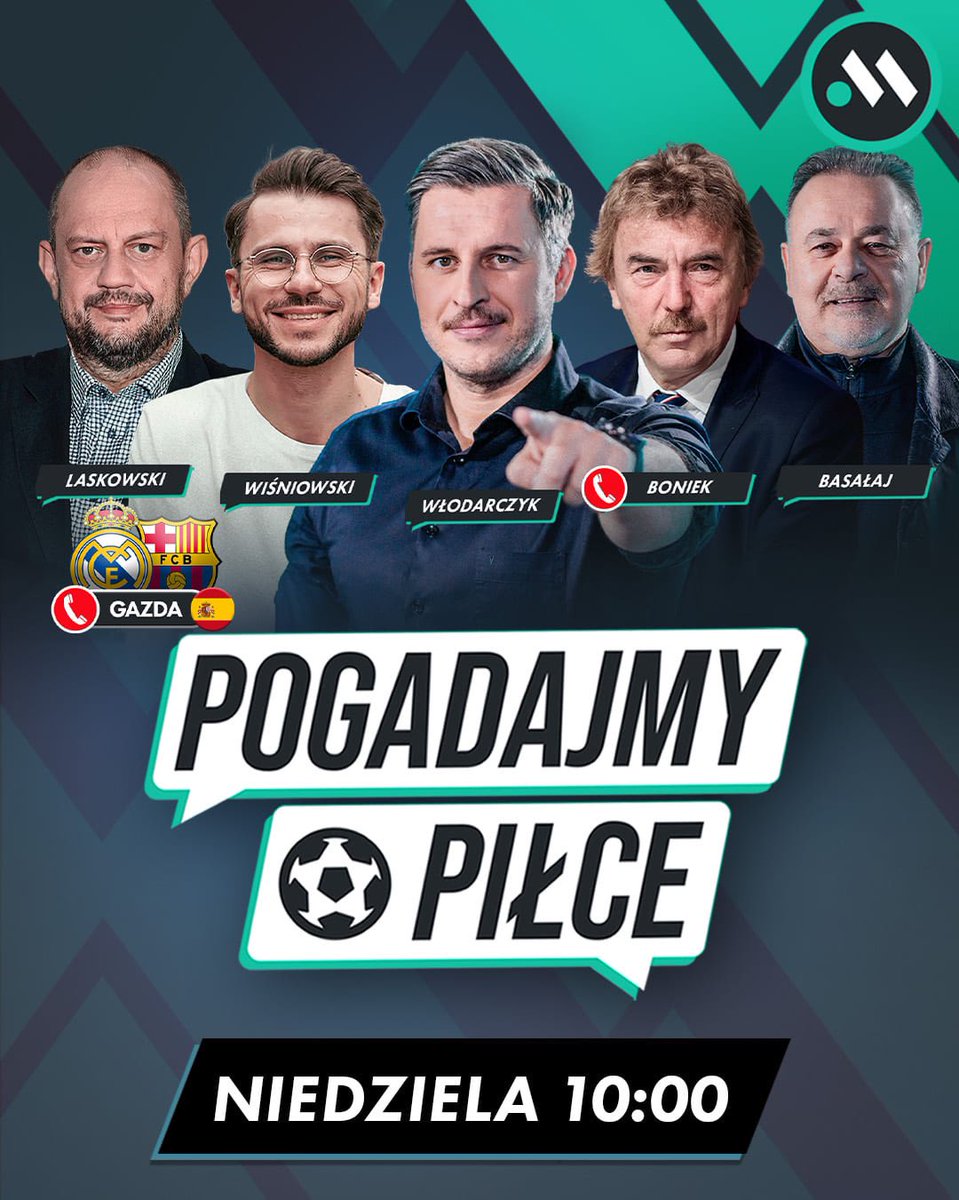 Pogadajmy o piłce w mocnym zestawieniu! 💪 💥 Jaga coraz bliżej tytułu! 💥 Legia - Śląsk, ŁKS - Lech 💥 Rewolucja w Rakowie? 💥 Górnik w grze o puchary 💥 El Clasico: Real - Barca! START: 10:00 🍿