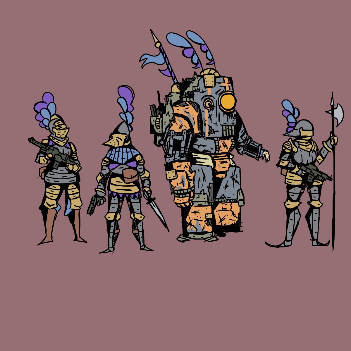 HelloAbyssal's tweet image. never done a introductory
cause quite frankly i expected this account to be deserted and dead but i still use it
so anyway names abyssal
i create things both in artworks and writings
My friends just know me as a person with a obession with rabbits
armour
robots
and stories