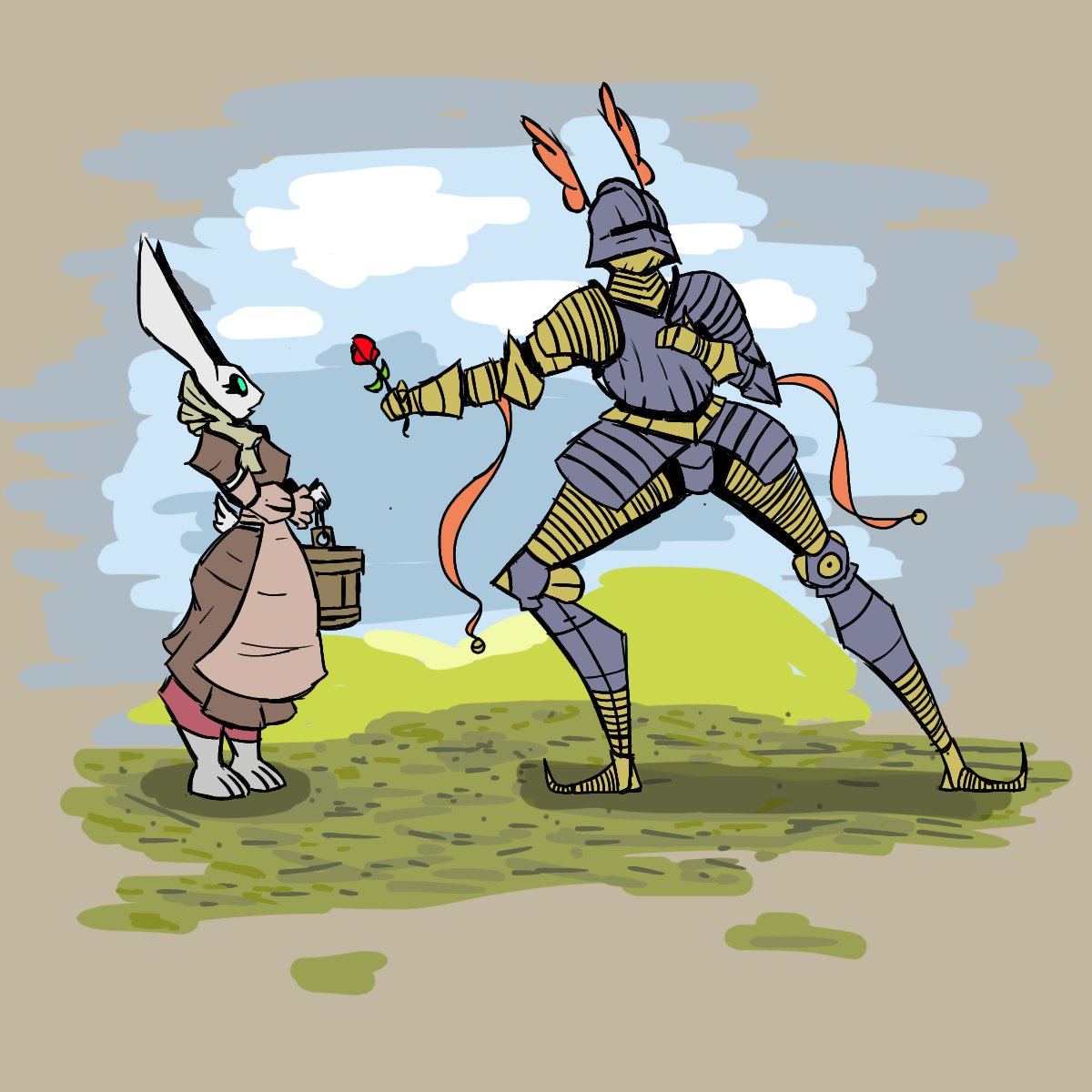 HelloAbyssal's tweet image. never done a introductory
cause quite frankly i expected this account to be deserted and dead but i still use it
so anyway names abyssal
i create things both in artworks and writings
My friends just know me as a person with a obession with rabbits
armour
robots
and stories