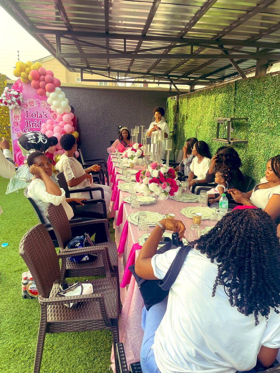 QuittyT's tweet photo. It’s 1 week already.
Cheers to forever sweetie🥂

Planning and Execution gives me joy….
#glamourdorevents #bridalshower #friends #eventplanner #abuja https://t.co/tmlfJ6Jl9m