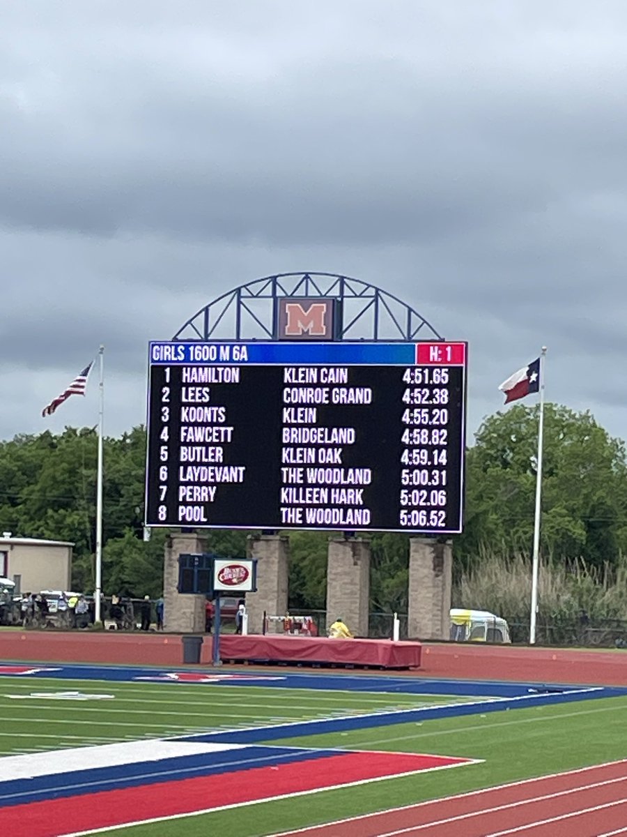 Hamilton from @CainGirls is the Regional Champion in the 1600m Run!!!!