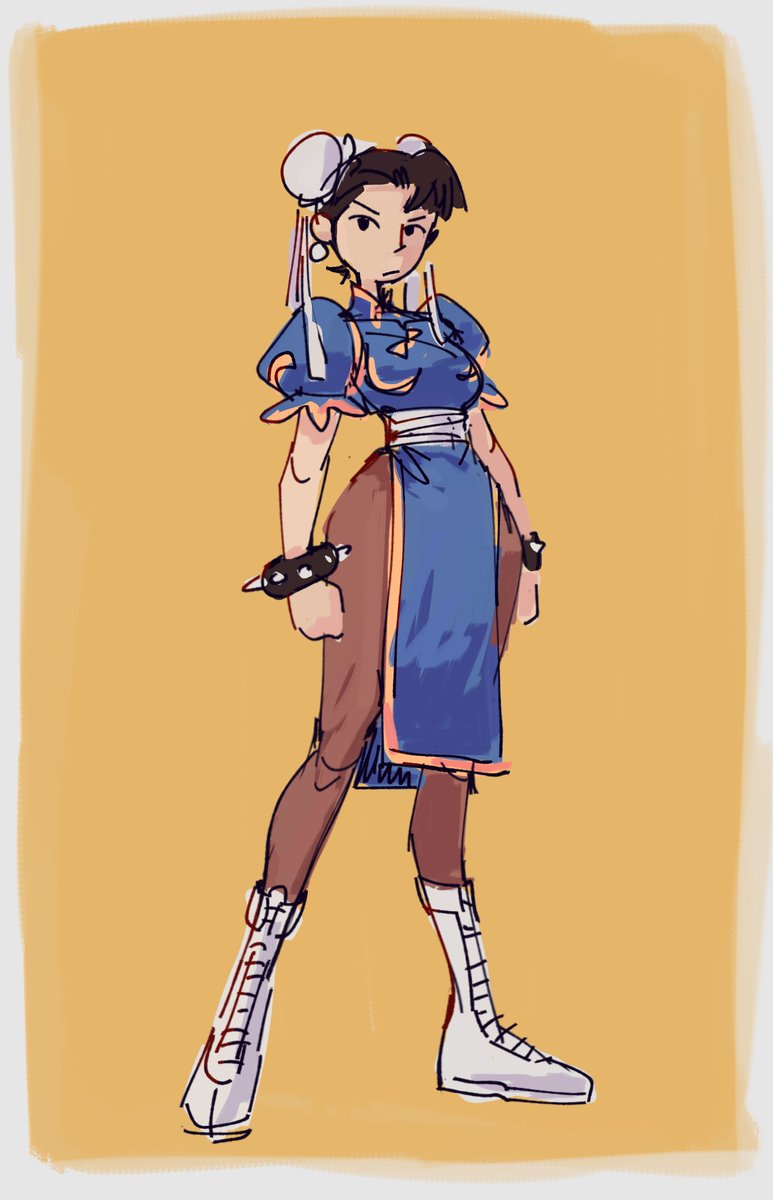 drawing every street fighter character in order of release day 13: Chun-Li