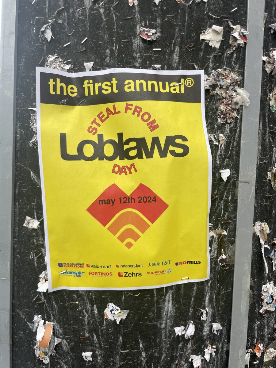 There’s a very real anger at the Weston family #profiteers out there that this reflects. #Loblaw