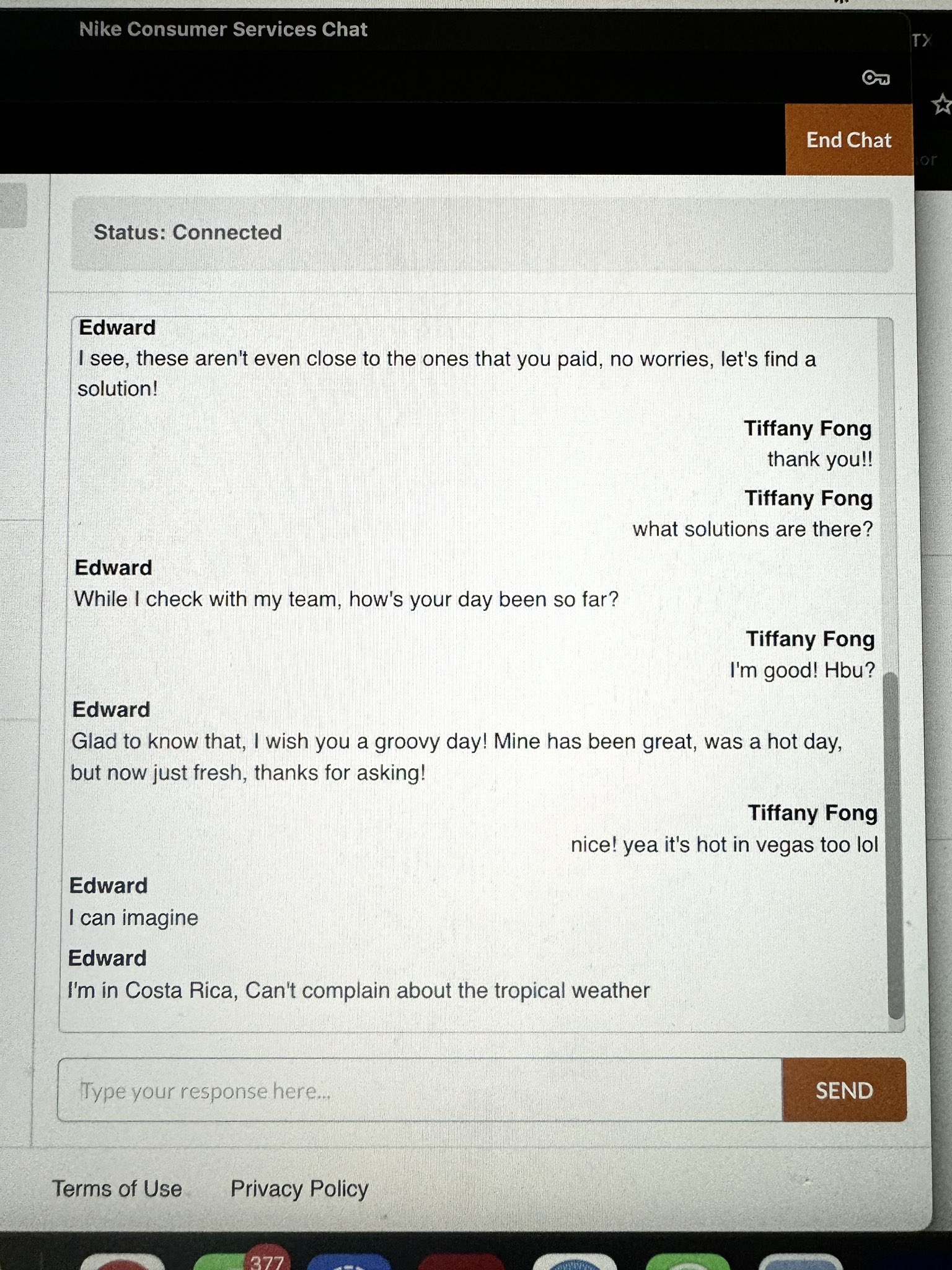 Nike customer support chat discount