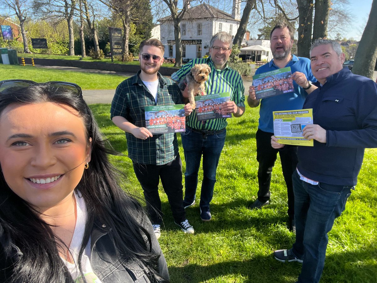 Was a lovely crisp morning to be out with @nicolafrichards , @craig4nwarks and terrific volunteers (including Bella the dog!) campaigning for @andy4wm @wmconservatives