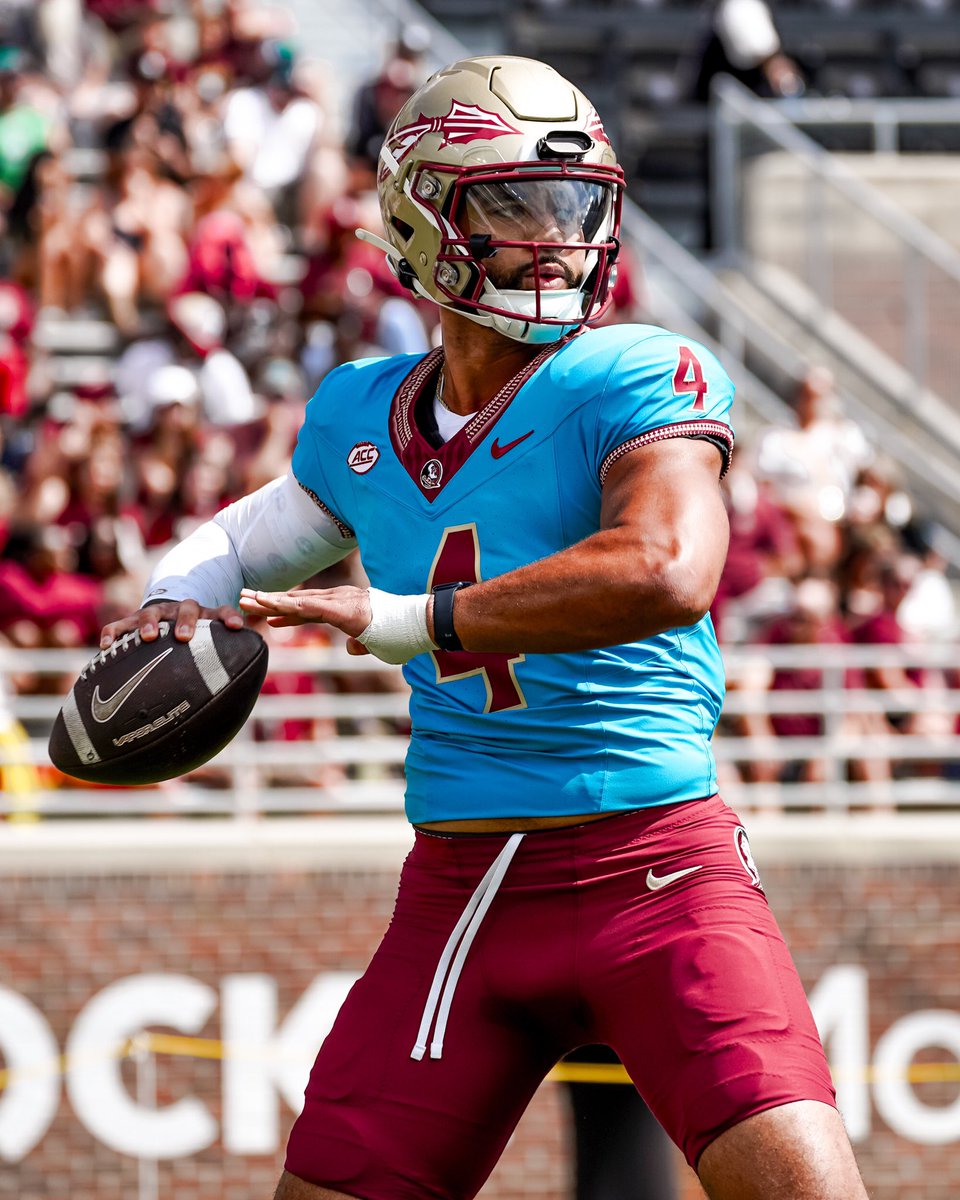 𝗛𝗼𝗻𝗼𝗿𝗶𝗻𝗴 𝘁𝗵𝗲 𝗦𝗲𝗺𝗶𝗻𝗼𝗹𝗲 𝗧𝗿𝗶𝗯𝗲 Our non-contact jerseys today will be turquoise and represent our connection with the Seminole Tribe of Florida noles.co/4b5ZOr8