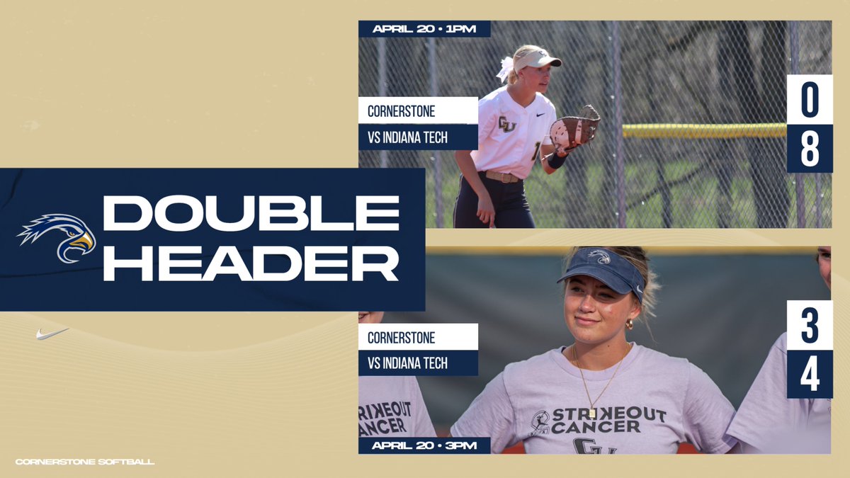 Softball falls in both games of the DH against Indiana Tech.

#TogetherweSOAR