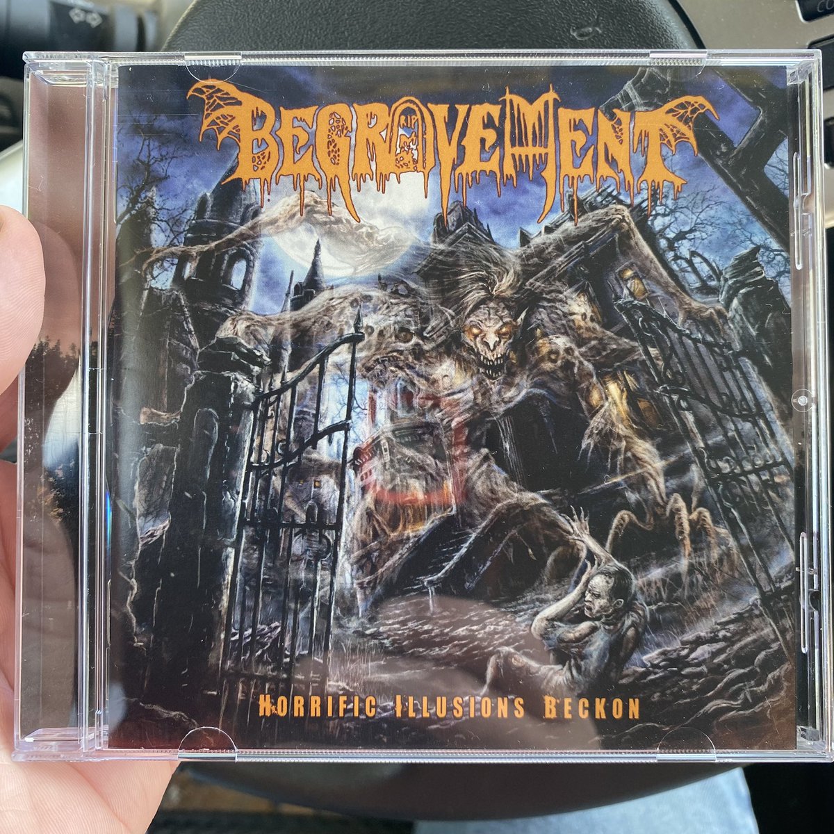 Road tunes with this favorite from last year. Exactly my kinda death metal, FFO: The Chasm, Death, Morbid Angel, Deceased, Intestine Baalism begravement.bandcamp.com/album/horrific…