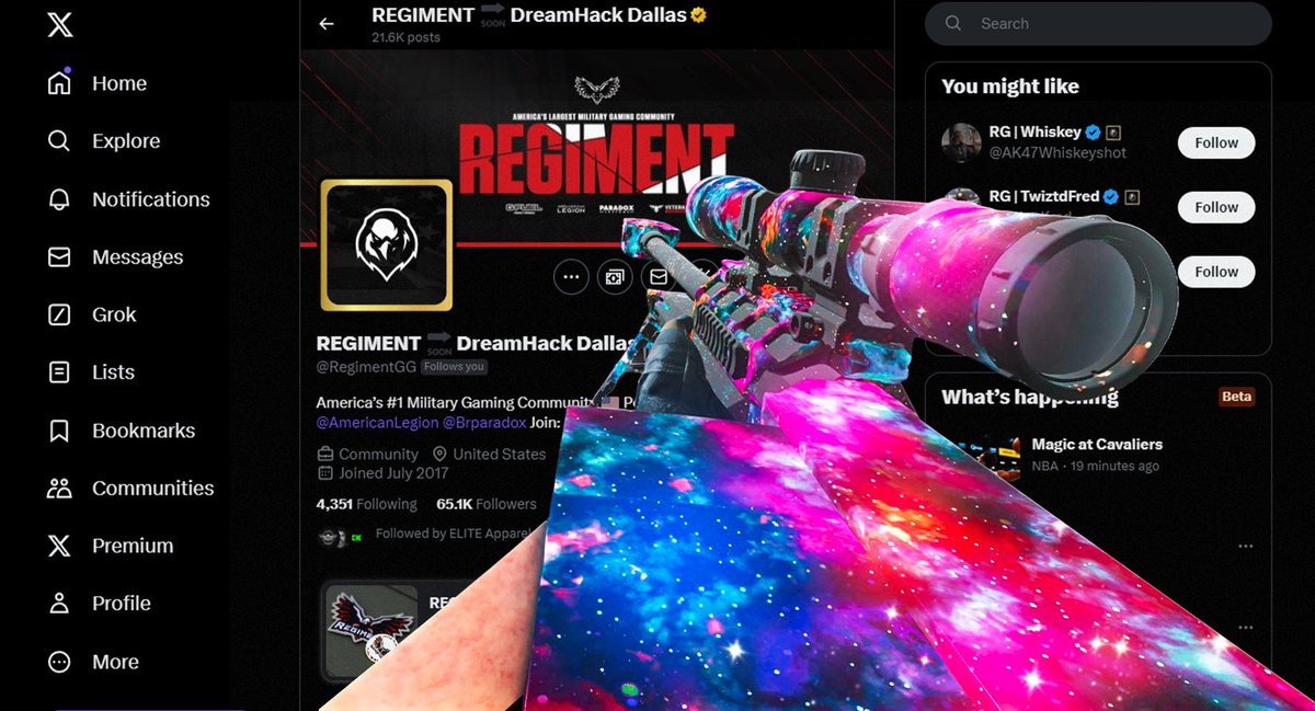 RegimentGG's tweet image. Reply to have a KATT AMR Sniper aimed at your profile!