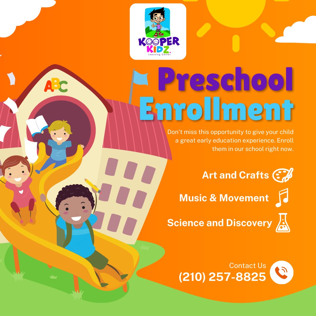 kooper_kidz's tweet photo. Kooper Kidz Preschool: Where young minds blossom into curious learners through play, exploration, and personalized guidance.
.
.
.
#KooperKidz #KooperKidzFamily #Preschool #learningcenter #kids https://t.co/JJtma7zThW