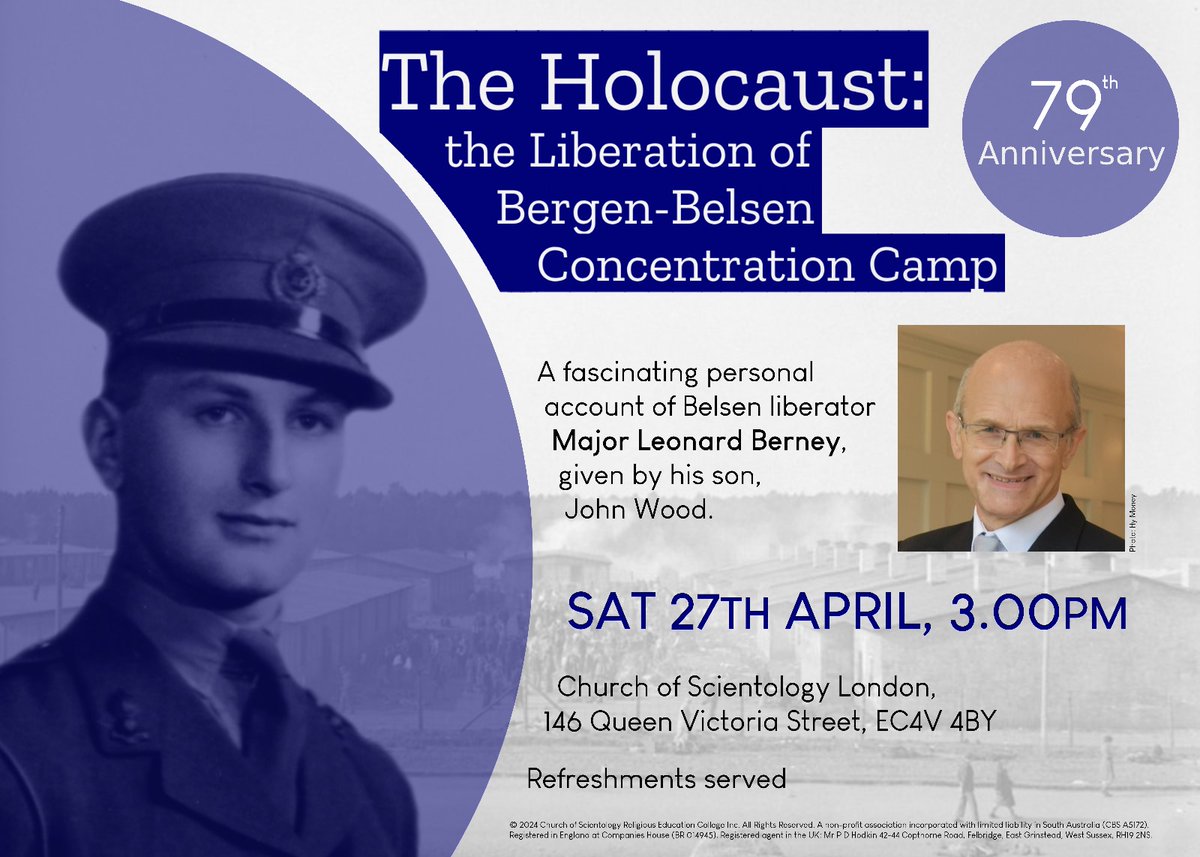 @langdongrant2 @AuschwitzMuseum I'm presenting my father's personal account of the liberation of Bergen-Belsen, in London on Sat 27th April at 3pm to mark the 79th anniversary. With special guests. Hope you can join us. #BergenBelsen #WW2history
eventbrite.co.uk/e/the-holocaus…