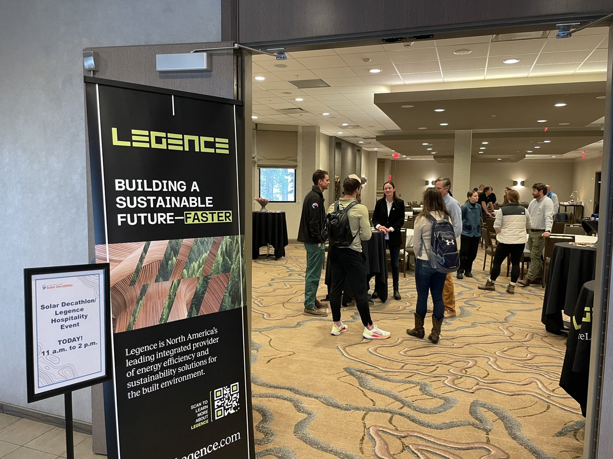 Big thanks to the #SolarDecathlon students who stopped by our Legence hospitality event yesterday. We loved getting to know you and hearing about your passion for #NZE design! #WeAreLegence