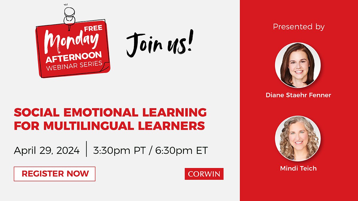 Have you ever wondered if #SEL is relevant and meaningful for the nation's growing population of #multilinguallearners? Register for the webinar: ow.ly/1x0f50RjnOA #SELforMLs @DStaehrFenner @MindiTeich @SupportEduc
