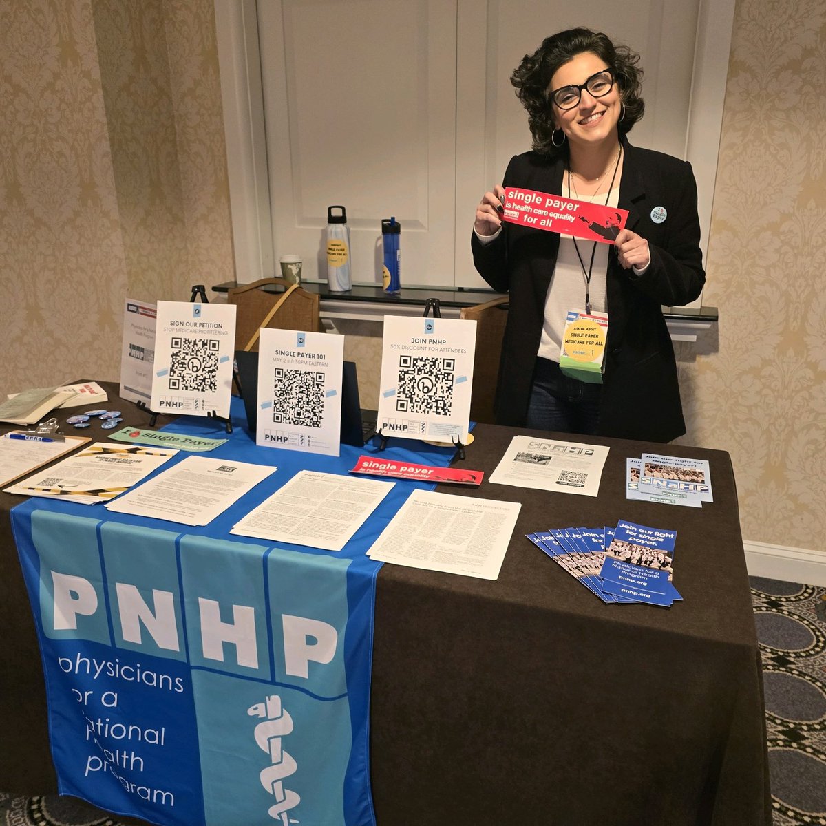 We’re at #PM2024 talking to our fellow physicians about how #SinglePayer #MedicareForAll is the best medicine!