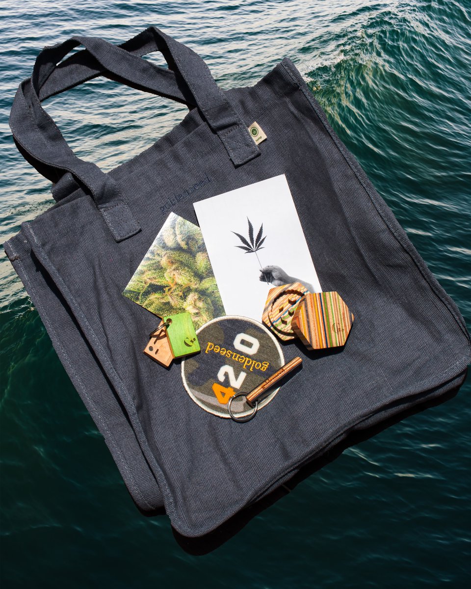 Happy 4/20! Head over to our Instagram page at <a href="/goldenseed/">so</a> to enter our 4/20 giveaway to win two postcards, a Goldenseed hemp tote, a 420 patch, a recycled skateboard grinder, a recycled skateboard stash spot keychain, and a recycled skateboard keyring! Good Luck!