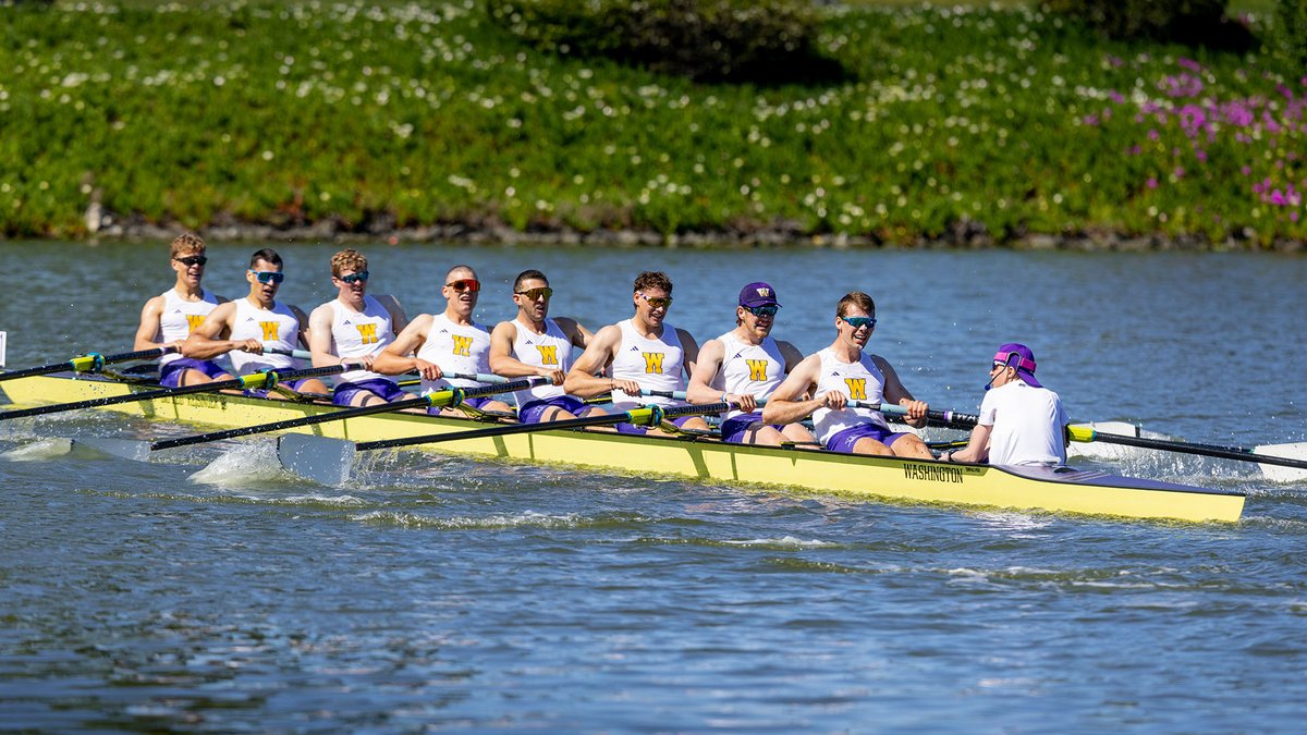 UW_Rowing's tweet photo. MEN'S RECAP | Washington took back the Schoch Cup, handing Cal's varsity eight its first loss since 2021, Saturday at the 112th UW-Cal Dual. UW won 4 of 5 races.

https://t.co/Ndc0ZbUIwL

#RowingU x #TheBoysInTheBoat https://t.co/gWAIp0dObG
