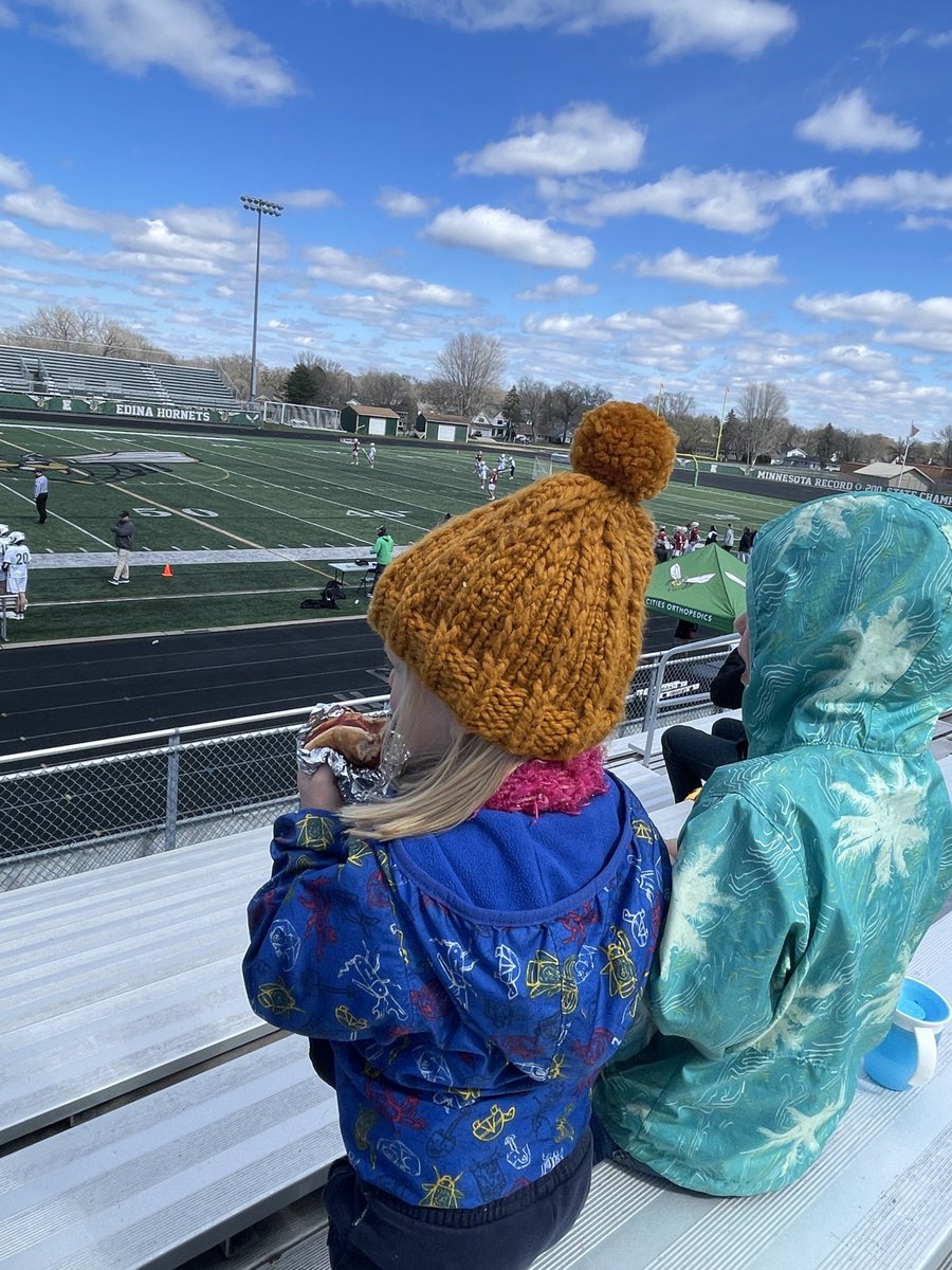 Hot dogs and chips plus some after nap lacrosse makes the Ripley kids happy.