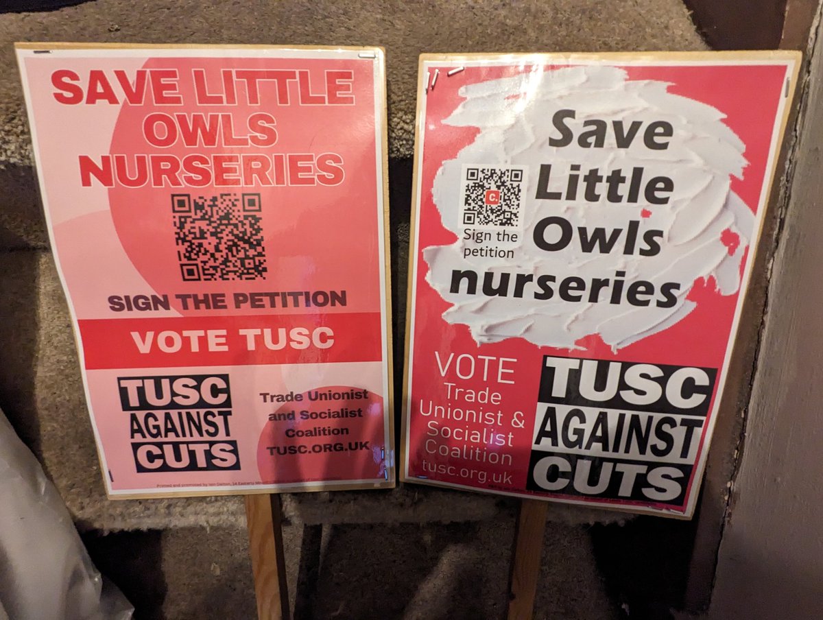 We've produced some roadside signs which we can put out in the week before the election to help promote the Save Little Owls nursery campaign and their online petition. But if you'd like one now to attach to your garden fence, then please get in touch and we can get one to you!
