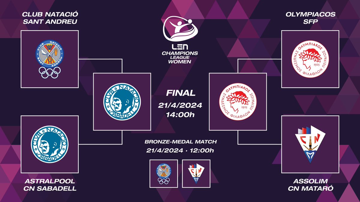 LEN CHAMPIONS LEAGUE WOMEN FINAL FOUR 🏆

Partit pel bronze i Final de la LEN Champions League femenina de waterpolo al <a href="/CNBARCELONA/">CNBARCELONA</a> 🤽‍♀️

#nataciocat #waterpolo