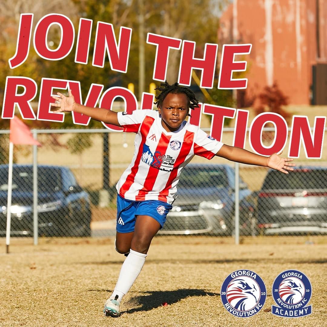 Ga_Revolution's tweet photo. Save The Date! 2024-2025 Tryouts for our Revs Academy! 🦅⚽️ 
For more information, go to our website: https://t.co/yUJAQAem7n #UpTheRevs 🔴⚪️🔵 #RevsAcademy https://t.co/GL7iAUFNzU