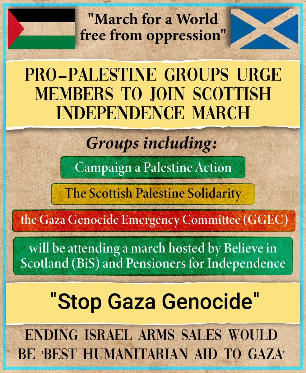 World March for Freedom from Aggression (joint march of Palestinian activist groups and the independence group Believe in Scotland in support of Gaza #gaza
