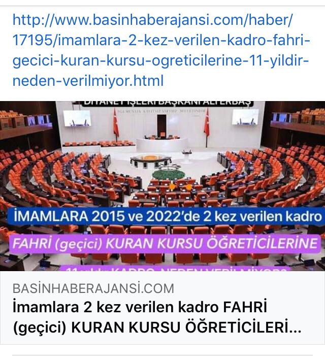 #Kadro 'lularla aynı görevi yapan ama sosyal hiç bir hakkı olmayan,#Diyanet Fahri Kur'an Kursu Öğreticileri devletimizden kendilerini #sözleşme ile müjdelemesini bekliyor.
#ifkgbg
#FahriÖgreticiMağdur
#HasanCanKaya
