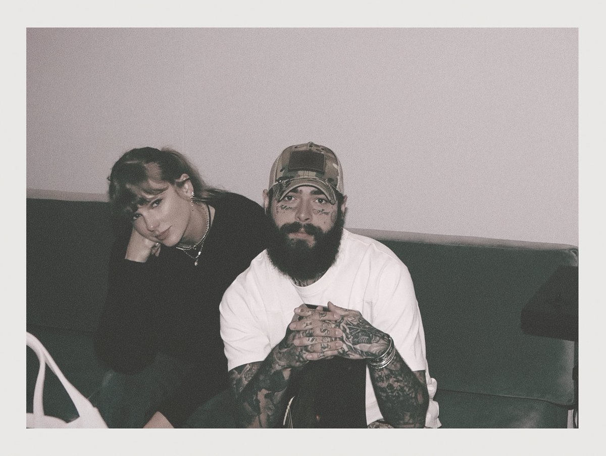 Post Malone (@postmalone) on Twitter photo It’s once in a lifetime that someone like <a href="/taylorswift13/">Taylor Swift</a> comes into this world. I am floored by your heart and your mind, and I am beyond honored to have been asked to help you with your journey 🥹 I love you so much. Thank you Tay 💕 It’s once in a lifetime that someone like <a href="/taylorswift13/">Taylor Swift</a> comes into this world. I am floored by your heart and your mind, and I am beyond honored to have been asked to help you with your journey 🥹 I love you so much. Thank you Tay 💕