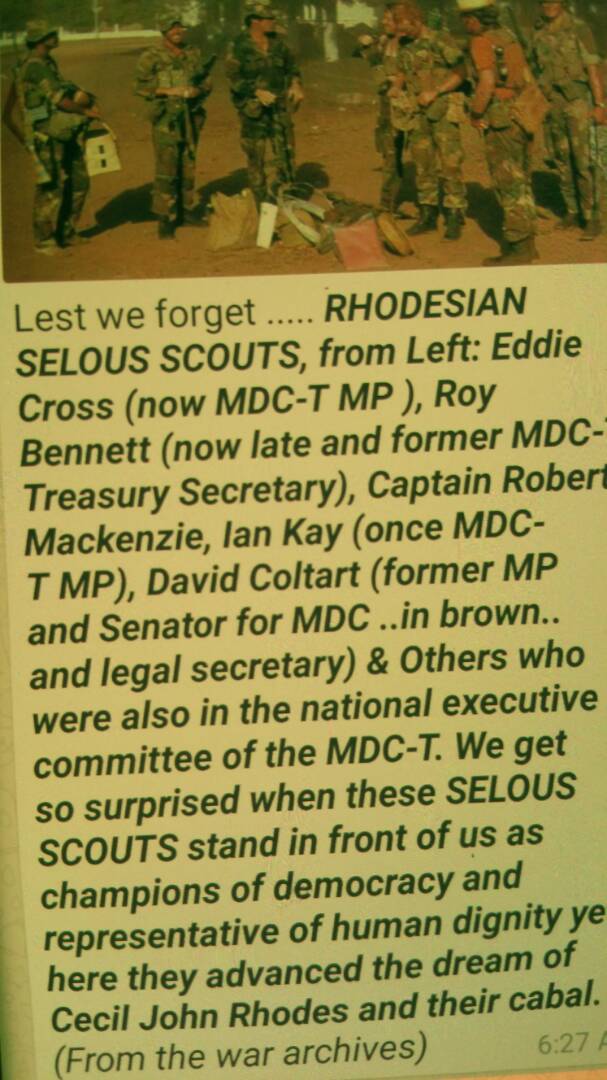 You mean racists attack to a Selous scout? Are you crazy or drunk? You really need devine intervention