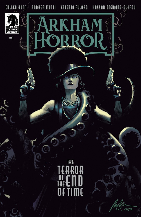 Horror awaits in Arkham Horror: The Terror at the End of Time, the first comic addition to the #ArkhamHorror Universe! Issue #1 arrives August 7 and is now available to preorder at your local comic shop. See more details: bit.ly/3UnQdpU

With @Asmodee_USA @FFGames
