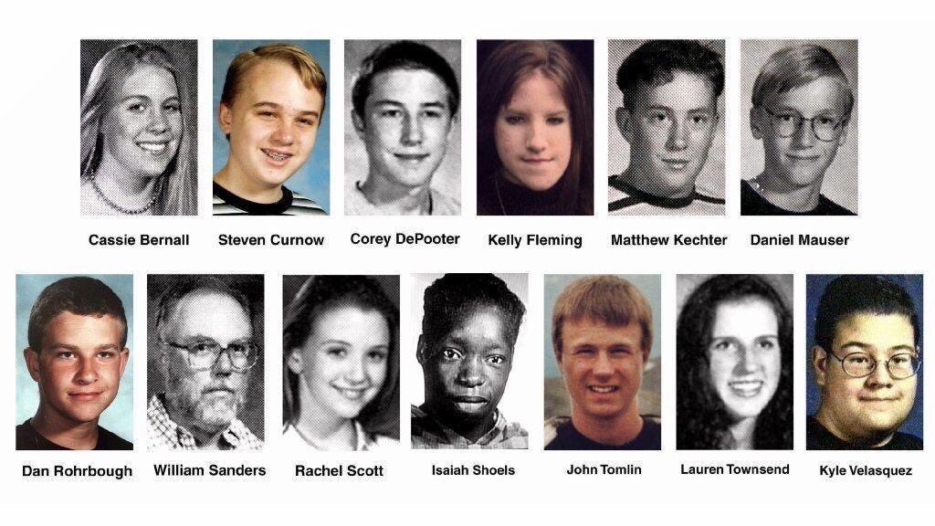 RachelJoyScott2's tweet photo. In Loving Memory:

Cassie Bernall
Steven Curnow
Corey DePooter
Kelly Fleming
Matthew Kechter
Daniel Mauser
Daniel Rohrbough
Dave Sanders
Rachel Scott
Isaiah Shoels
John Tomlin
Lauren Townsend
Kyle Velasquez

Remember them always.
We will never forget.
#NeverAgain #WeAreColumbine https://t.co/SP9XXXKa6E