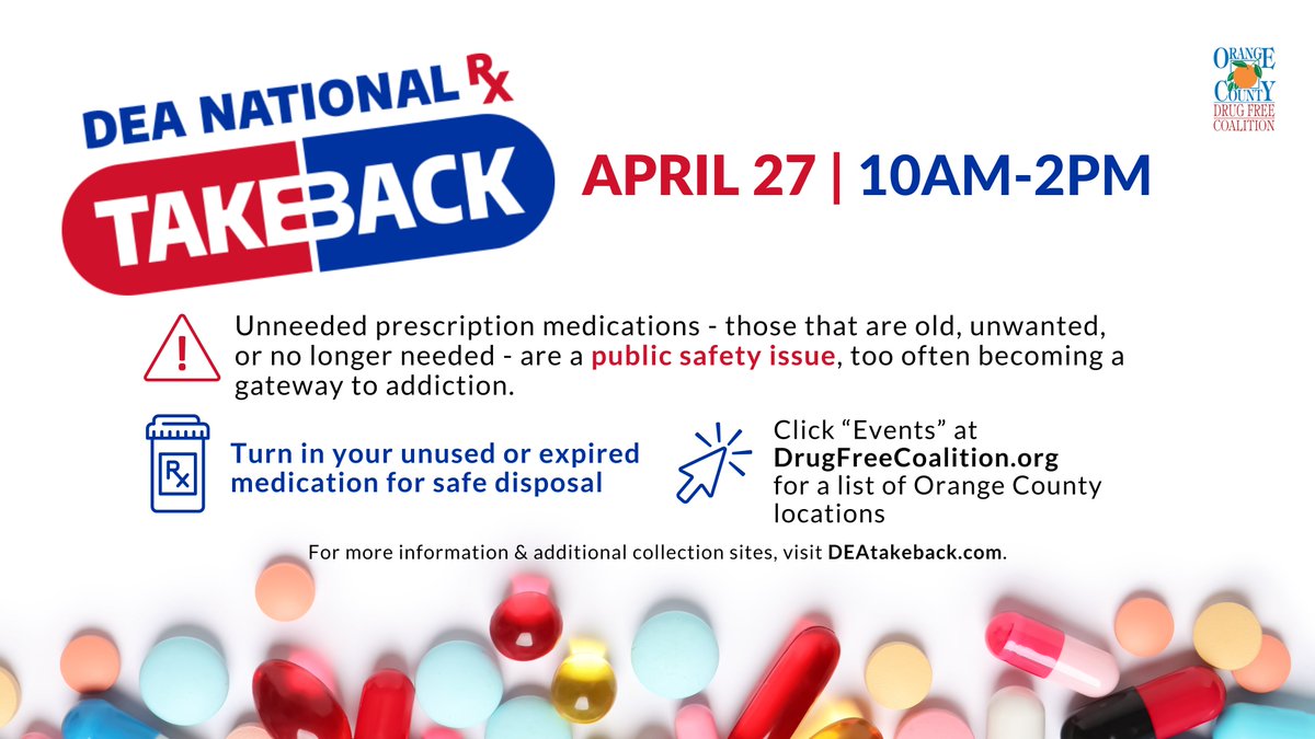 Join the movement for a safer community by turning in unused or expired prescription medications. On April 27, residents can turn in – safely and anonymously – any unwanted, unused or expired prescription medication at a disposal location near you. 👉 bit.ly/3xCm5hI