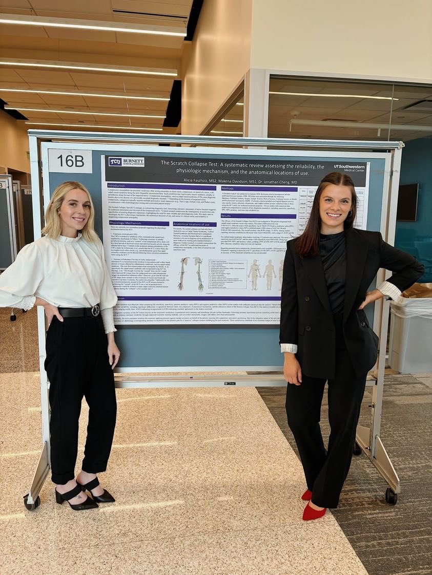 Alicia and Makena presented their systematic review on scratch collapse testing this week! 💪🏼 🦴