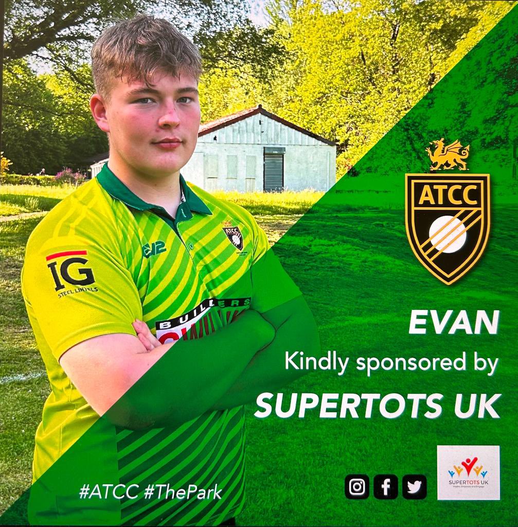 Player Sponsor #14 The first of our youngsters, keeper-batter, @EvanEvans98 kindly supported by @playondevelop. They run rugby and football classes for 3-6 year olds locally. Please support if you can🙏