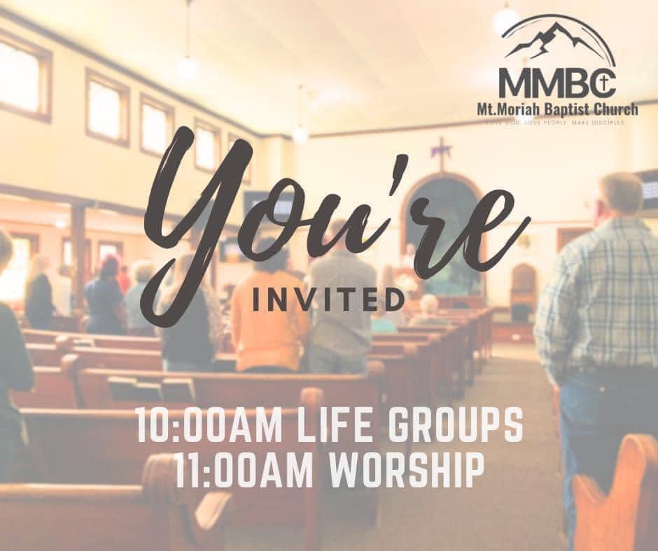 Make a plan to join us tomorrow at 12154 Mt. Eden Rd. You're always welcome
