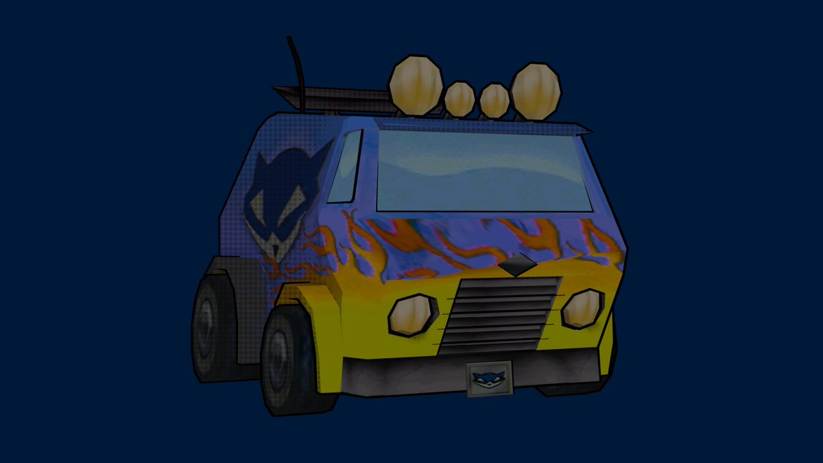 All done with the textures for the van. I also rendered a  side by side comparison of my edits compared to the original #slycooper