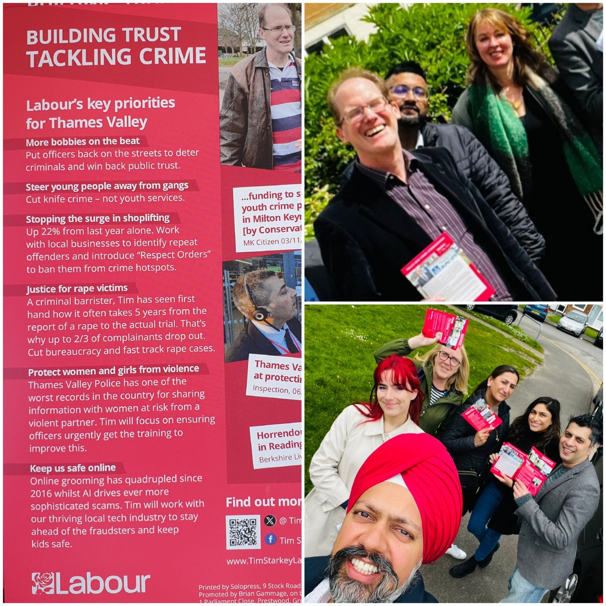 Out & about in #Slough with the brilliant @TimLabour for #Police & Crime Commissioner election on #May2nd #labourdoorstep #PCC @TanDhesi @HulmeChristine @slough_labour