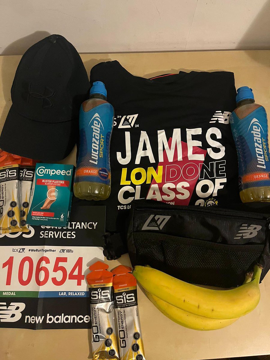 All set for tomorrow’s London Marathon! If you wish to track my progress, then download the TCS Marathon app or search online and add my number 10654! Thank you so much for the donations so far, would be great if can hit the £2,000. I start at 10:36! justgiving.com/page/james-has…