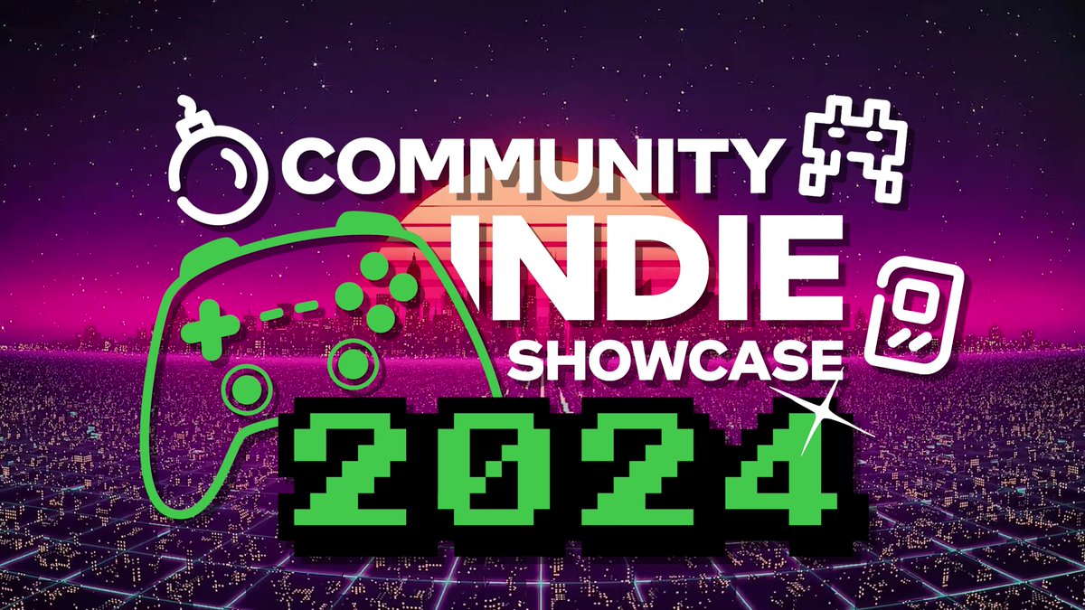🕹️COMMUNITY INDIE SHOWCASE 2024👾 SATURDAY 27TH APRIL 7PM GMT | 2PM EST 🕹️2+ Hours Runtime 🕹️60+ Games Showcased 🕹️Gameplay Premieres 🕹️Developer & Publisher Involvement 🕹️Post Show Interviews 🕹️Special Guests 🕹️Game Key Giveaways SET YOUR REMINDER BELOW!! 👇👇