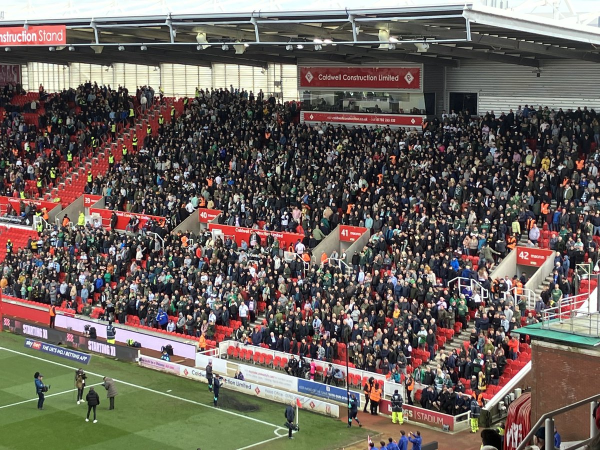 Awaydays23's tweet photo. Plymouth Argyle at Stoke City today #PAFC https://t.co/caMN8snORd