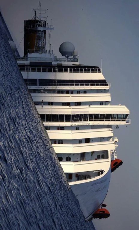 The wreck of the Costa Concordia, 2012