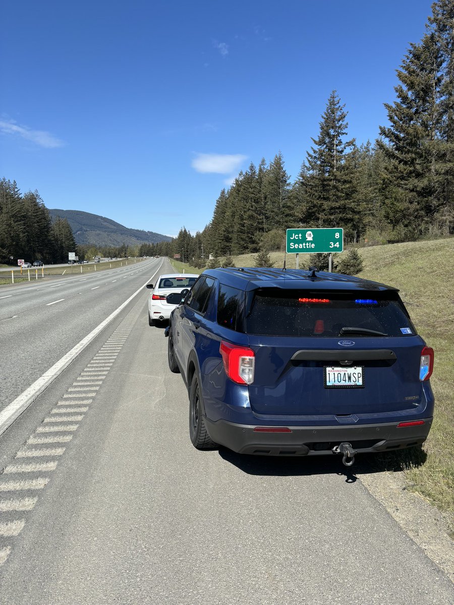 It’s a gorgeous weekend so far! Make sure you get to where you’re headed to safely by not speeding. Trooper Dennis stopped someone going 103mph in a 70mph zone on I90 in North Bend.