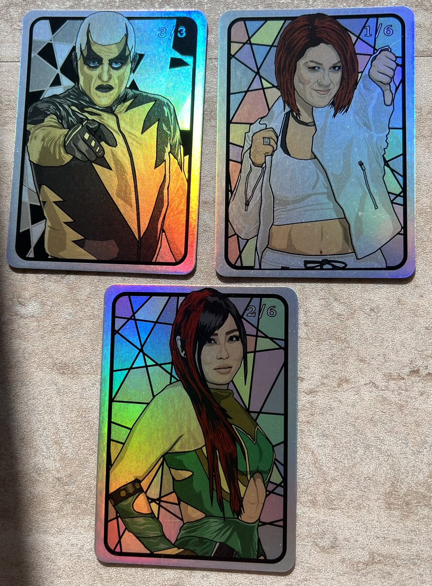 Here’s the 3 variants I got from the new @kgust61 set. These cards are really nice!