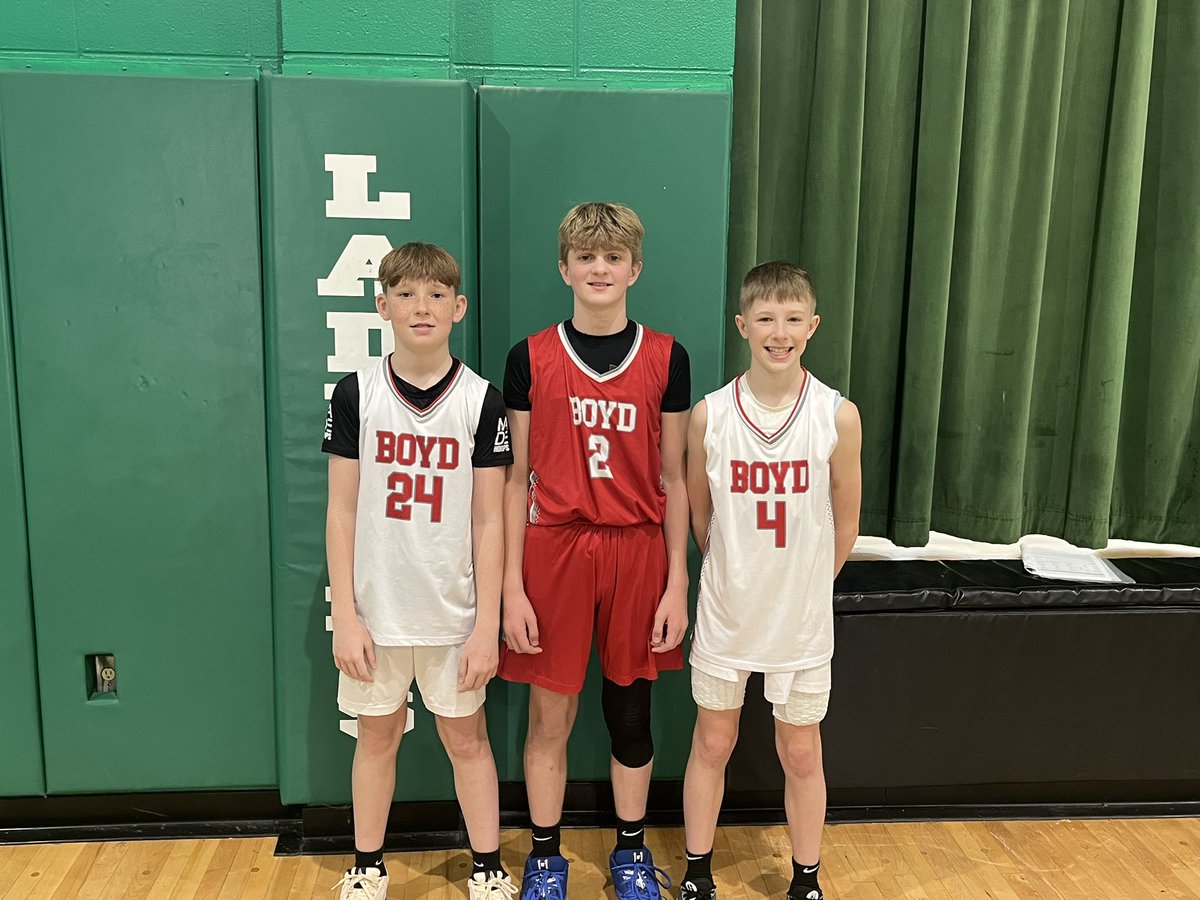 boyd_kings's tweet photo. We had 4 of our former Kings selected for the D&amp;D Sports Network Mountain Showcase. Congratulations Boys! #LiveLikeALion #BoydBasketball 
Blakely Jones 6th
Owen McCoy 6th
Colt McCoy 6th 
Coleson Caldwell 7th (7th Grade MVP) https://t.co/Yfq9w6Jie0