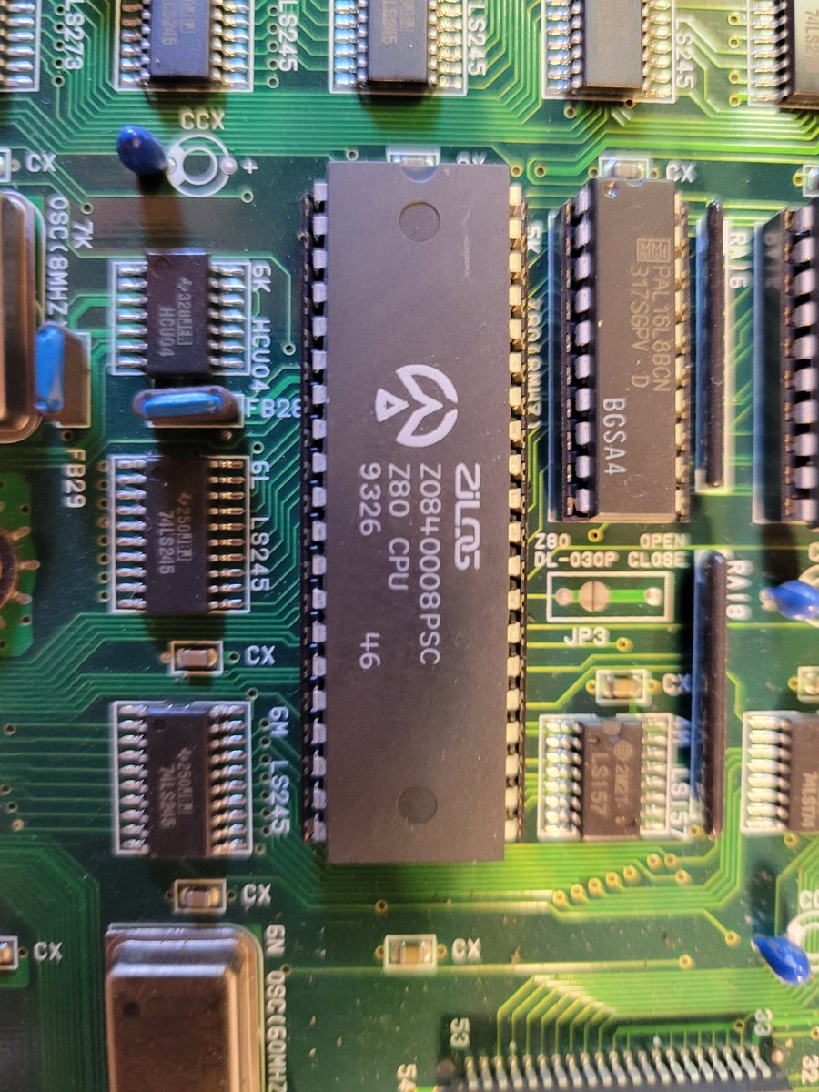 Replaced the fan in my cps2 mobo. It's not really quiet to be honest. But it's alot less high pitched. Anyone know a better model? Also, glamor shot of the venerable Zilog chip