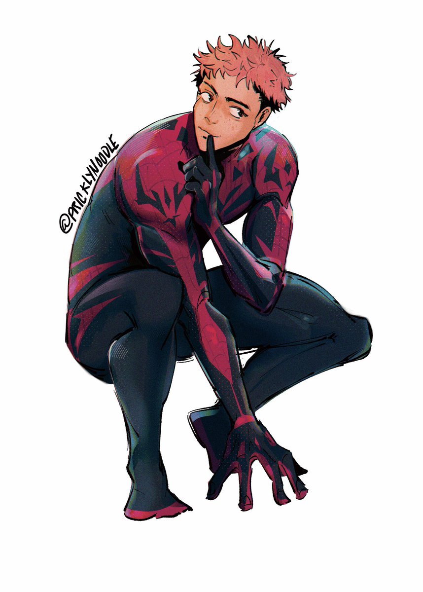 pricklynoodle's tweet photo. Spider yuji suit concept🐯 ( i tried ) https://t.co/ecl54cQO8y
