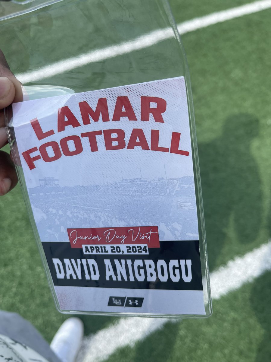 Had a great experience today @LamarFootball @coachcordova @CoachDrewChrist @CoachDaleen