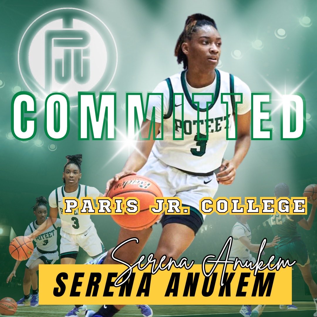 I am excited to announce that I have committed to Paris Junior College. I would like to thank <a href="/CoachBKChris/">Brittany Christian</a> and <a href="/c_teerob/">Tee Robinson</a> for the opportunity to play at the collegiate level.  Also Special thank to <a href="/ladyp1rateball/">Poteet Girls Basketball</a> and <a href="/CoachLowery4/">Danny Lowery</a> for all the love and support over the years.