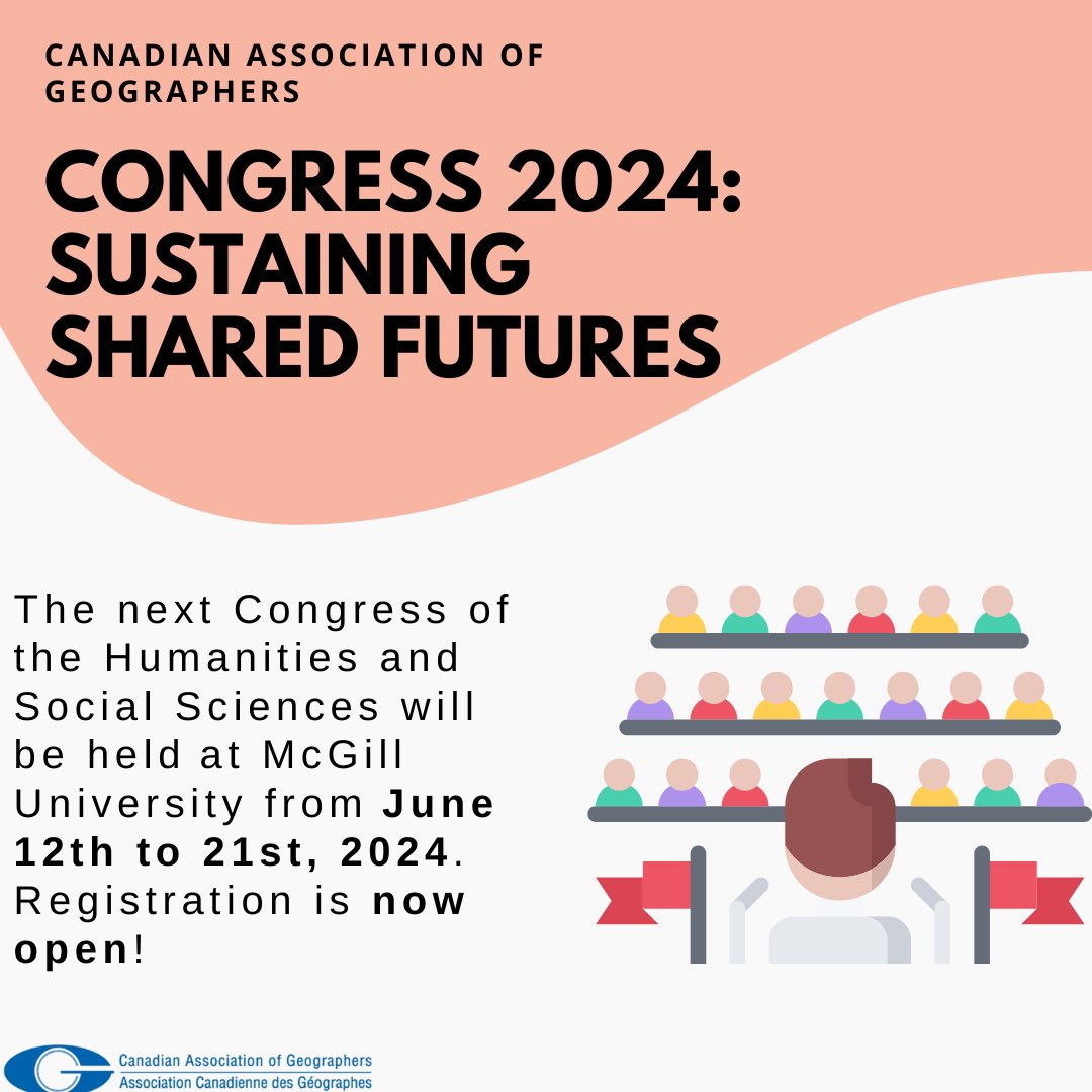 The next Congress of the Humanities and Social Sciences will be held at McGill University from June 12 to 21, 2024. Registration is now open! To register please visit the website (federationhss.ca/en/congress2024 ). #congress2024