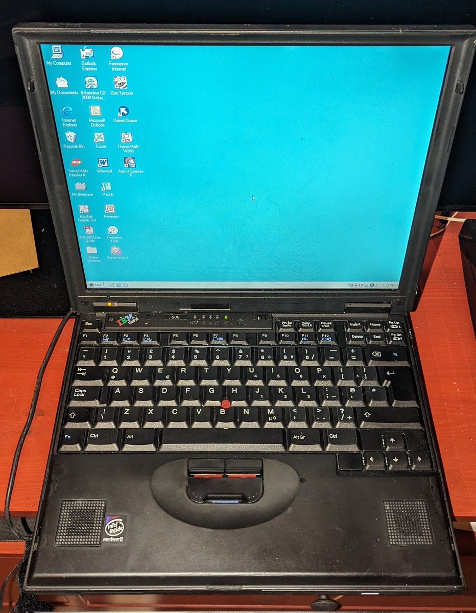 I FOUND MY HOLY GRAIL IN THE CAR BOOT SALE TODAY! AN IBM THINKPAD 600 WITH WINDOWS 98 AND IT ONLY COST ME £14.50 👀👀👀