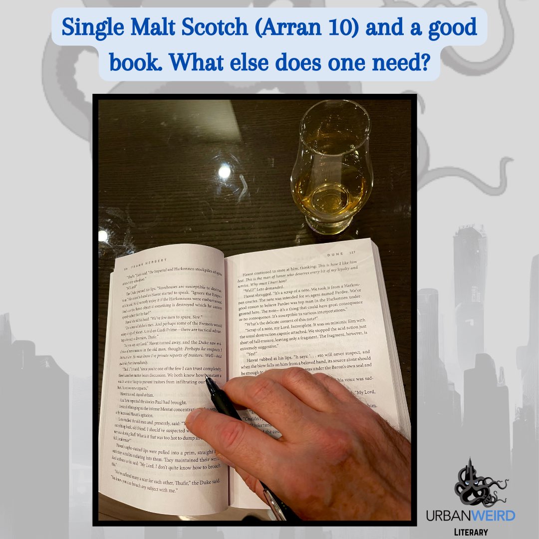 Books and booze #readingcommunity  #scotchwhisky #arran10 
#bookstagram #speculativefiction  #scifi #dune 
#readinglife #literature #hardcoreliteraturebookclub #marginalia #hardcoreliterature